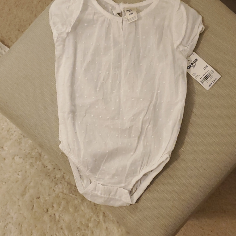 Baby girl ruffle sleeve onesie